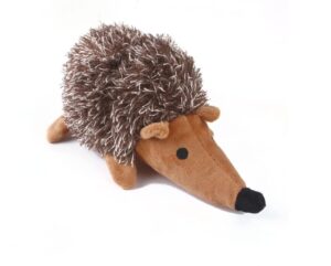 durable cute pet toys plush hedgehog dog toy giggler squeak chew toy molar teeth cleaning stuffed doll squeaky pet toys biting training playing toys for small medium dogs puppy