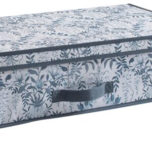 Laura Ashley Non-Woven Under The Bed Storage Box | Dimensions: 28"x 16"x 6" | Bedroom Organization | Foldable | Lidded | Parterre