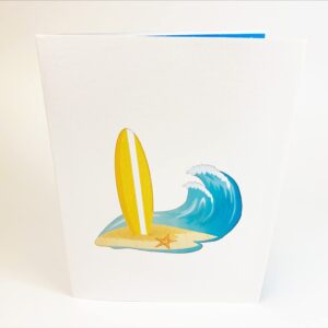 POP CARD EXPRESS Surfer Pop Up Birthday Card - Surfing, Ocean, Happy Birthday, Just Because, Special Days, Retirement, Graduation, Friendship,Anniversary Card, Unique Gifts For Men, Women