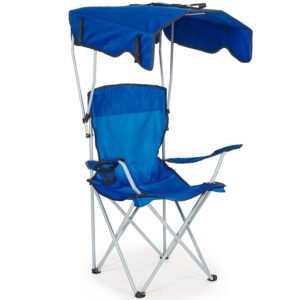 folding chair with cover - beach chair with canopy shade