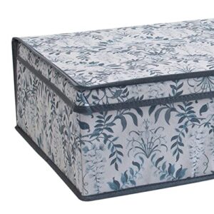 Laura Ashley Non-Woven Under The Bed Storage Box | Dimensions: 28"x 16"x 6" | Bedroom Organization | Foldable | Lidded | Parterre