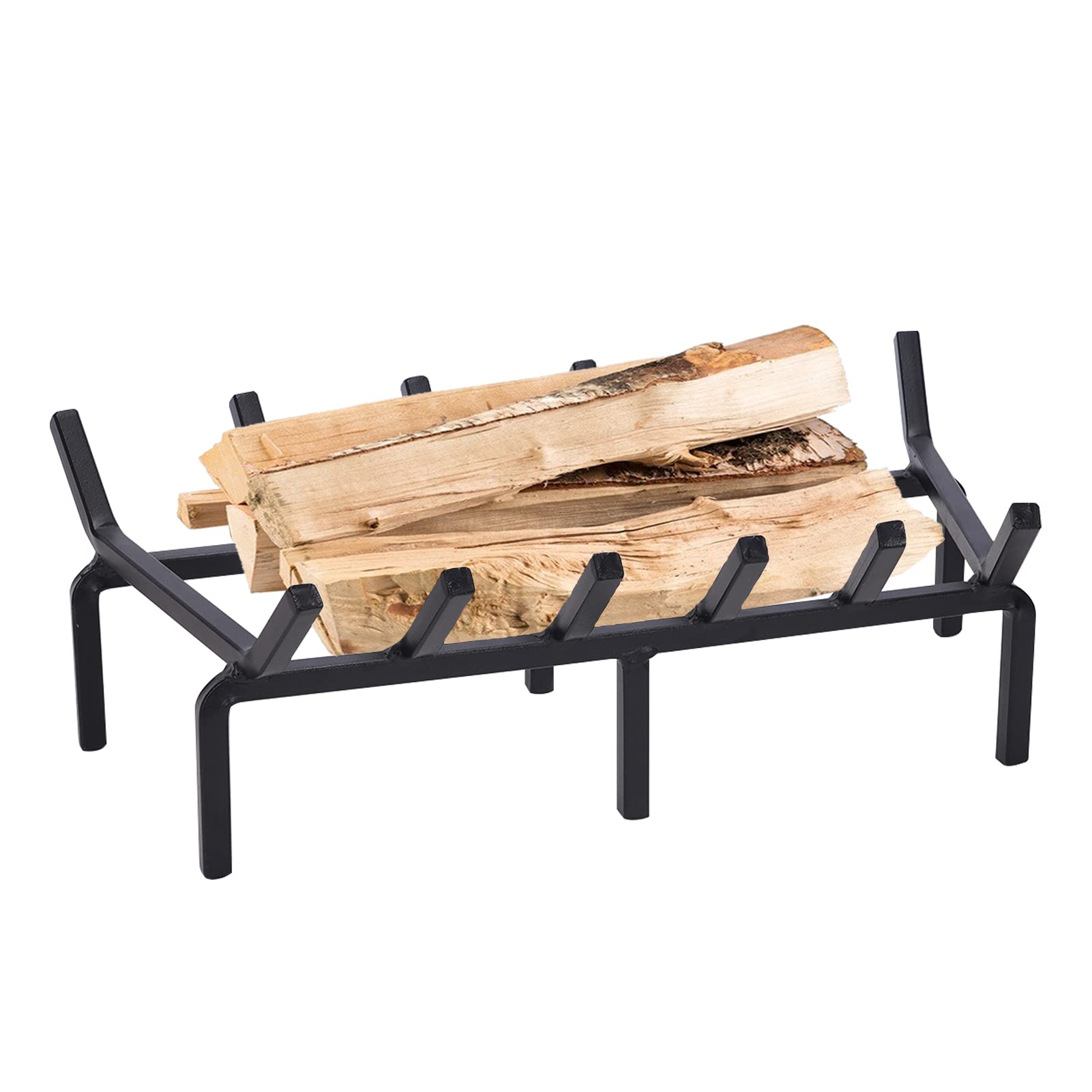 TwentyNext Fireplace Grate 20 Inch Heavy Duty Solid Steel Fire Grate Wood Log Rack Stove Firewood Holder for Indoor Hearth Outdoor Fire Pit Chimney Hearth Kindling Tool Fire Pit