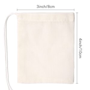 Limko Cotton Bags Muslin Bags Sachet Bag for Home Supplies (3x4 Inch 10 Pack)