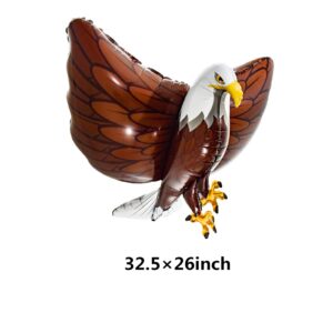 Soochat 3D Eagle Foil Balloons 4th of July Eagle Balloons for Independence Day Birthday Party Baby Shower Decorations 2 Pcs