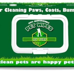 My Turf Unscented Dog Wipes – 100 pcs Pet Wipes for Paw Face Ears and Butt – Cat & Dog Wipes Cleaning – Kitten and Puppy Grooming Bath Wipes 6x8 Inch