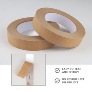 Lichamp 10 Pack Brown Painters Tape 1 inch, Medium Adhesive Brown Masking Tape Bulk Multi Pack, 1 inch x 55 Yards x 10 Rolls (550 Total Yards)