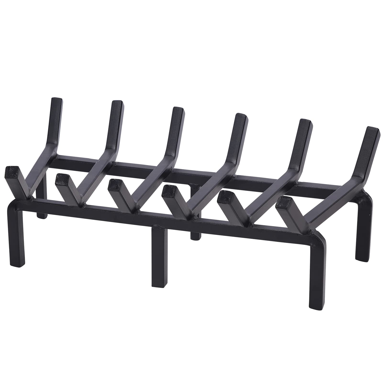 TwentyNext Fireplace Grate 20 Inch Heavy Duty Solid Steel Fire Grate Wood Log Rack Stove Firewood Holder for Indoor Hearth Outdoor Fire Pit Chimney Hearth Kindling Tool Fire Pit