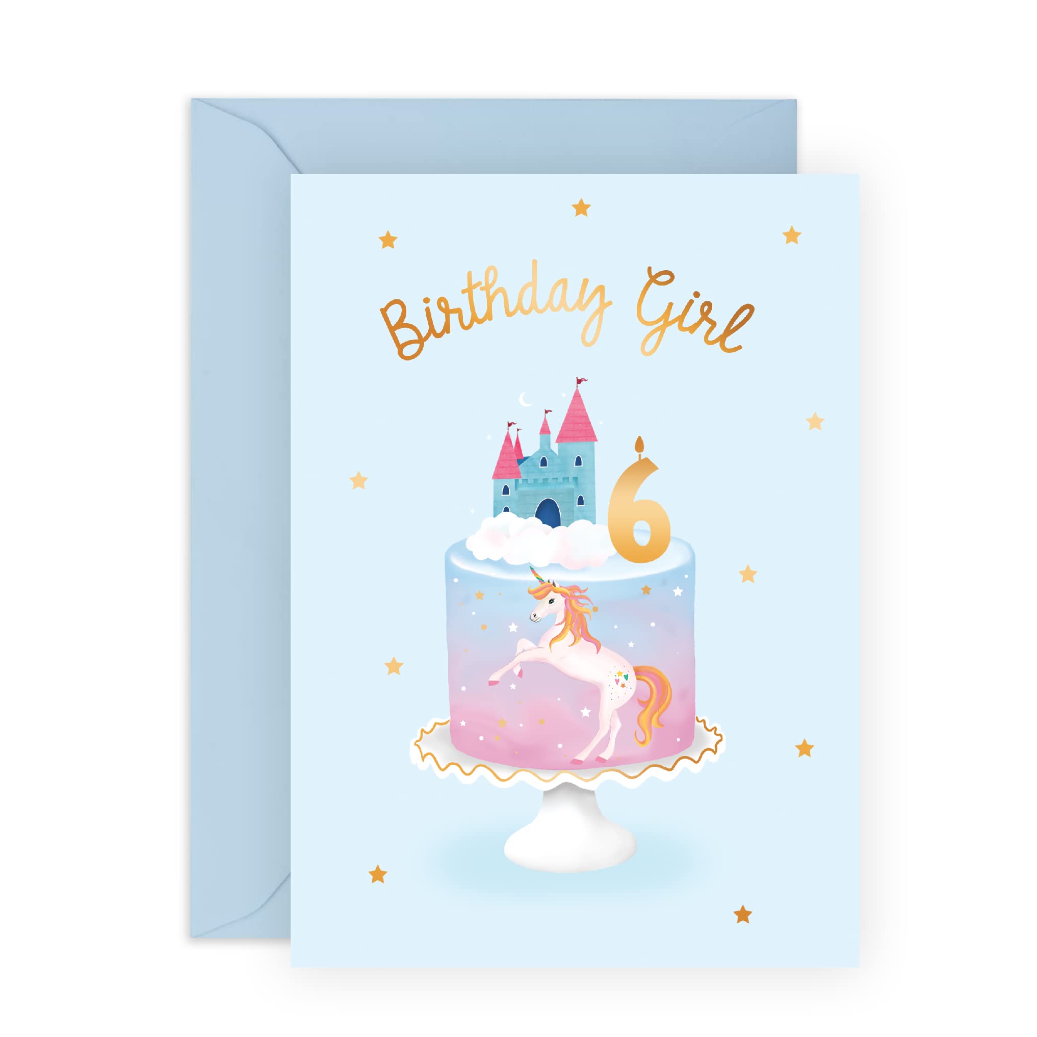 CENTRAL 23 HAPPY BIRTHDAY CARD, PINK AND GOLD, 4.7 x 6.5 INCHES, WITH ENVELOPE