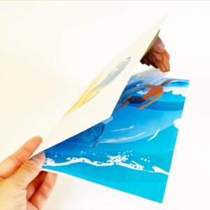 POP CARD EXPRESS Surfer Pop Up Birthday Card - Surfing, Ocean, Happy Birthday, Just Because, Special Days, Retirement, Graduation, Friendship,Anniversary Card, Unique Gifts For Men, Women