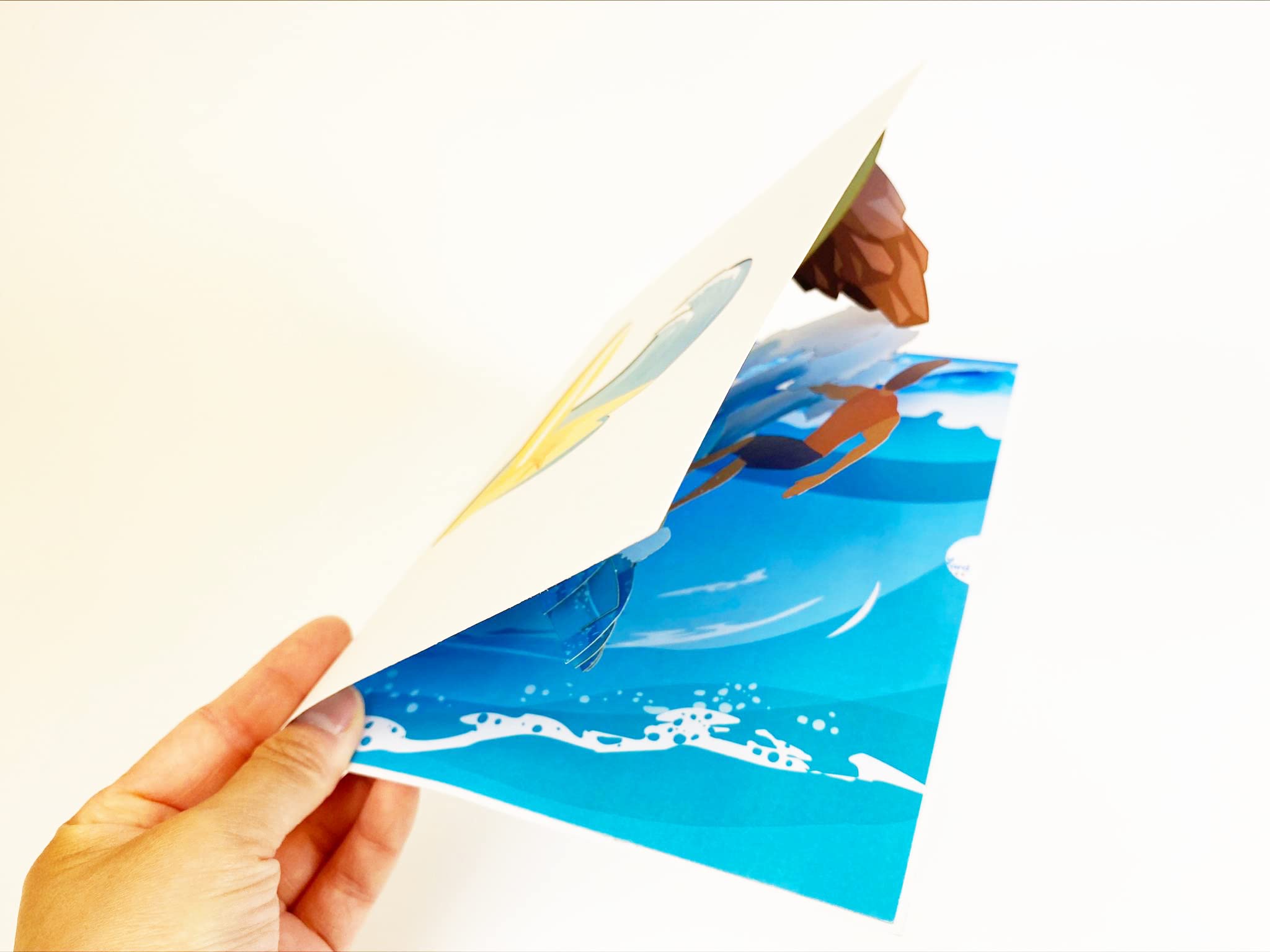 POP CARD EXPRESS Surfer Pop Up Birthday Card - Surfing, Ocean, Happy Birthday, Just Because, Special Days, Retirement, Graduation, Friendship,Anniversary Card, Unique Gifts For Men, Women