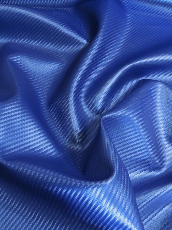 Carbon Fiber Marine Vinyl Fabric - 10 Colors - Sold by The Yard Waterproof PVC Upholstery Commercial Outdoor (Royal)