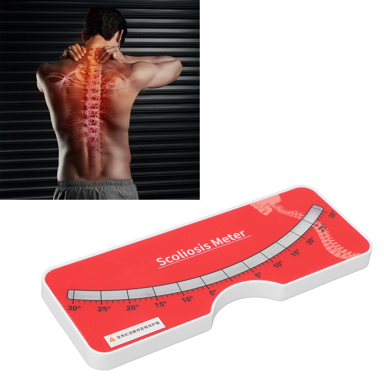 Scoliosis Testing Meter,Scoliosis Testing Meter, 0‑30° Testing Range Accurate Data Back Spine Diagnosis Meter Scoliosis Measuring Tool