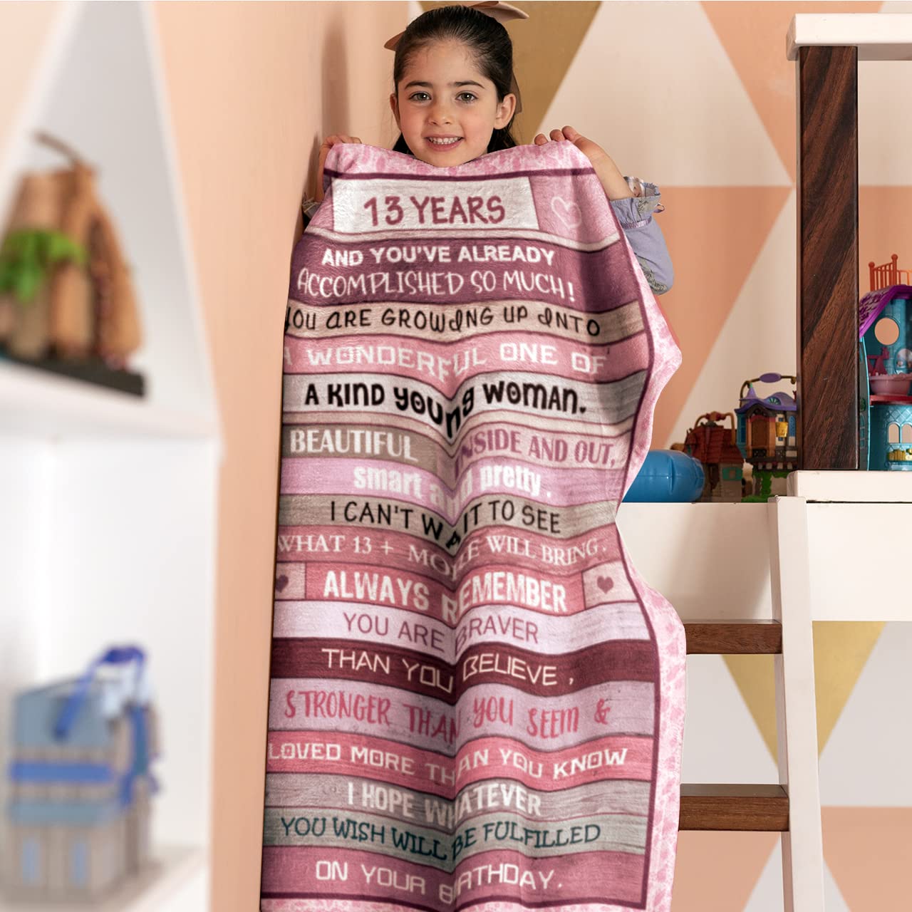 Joyloce Sweet 13th Birthday Gifts for Girls Blanket 60"x50", Sweet 13 Gifts for Girls - Best 13th Birthday Gift Ideas - Funny Gift for 13-Year-Old Girl - 13th Bday Party Decorations for Women Blankets