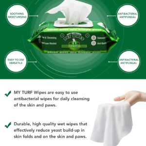 My Turf Unscented Dog Wipes – 100 pcs Pet Wipes for Paw Face Ears and Butt – Cat & Dog Wipes Cleaning – Kitten and Puppy Grooming Bath Wipes 6x8 Inch