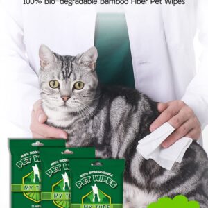 My Turf Unscented Dog Wipes – 25 pcs Pet Wipes for Paw Face Ears and Butt – Cat & Dog Wipes Cleaning – Kitten and Puppy Grooming Bath Wipes 6x8 Inch