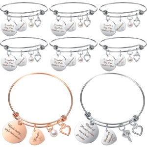 chengu 8 pcs maid of honor gifts bracelets i couldn't say i do without you bridesmaid bracelets gift wedding bride adjustable bangle thank you gift for bridal shower bachelorette party favor(elegant)