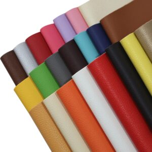 OZXCHIXU 22Pcs Faux Leather Sheets,8"x13.4"(20x34cm) Colored Faux PU Leather Sheets Upholstery Crafts Fabric for Bag Making, Hat Making, Hair Crafts Making, DIY Jewelry Making, Sewing, Shoe Making