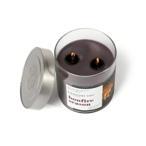 Signature Soy Lidded Bonfire Season Scented Candle, Large Jar