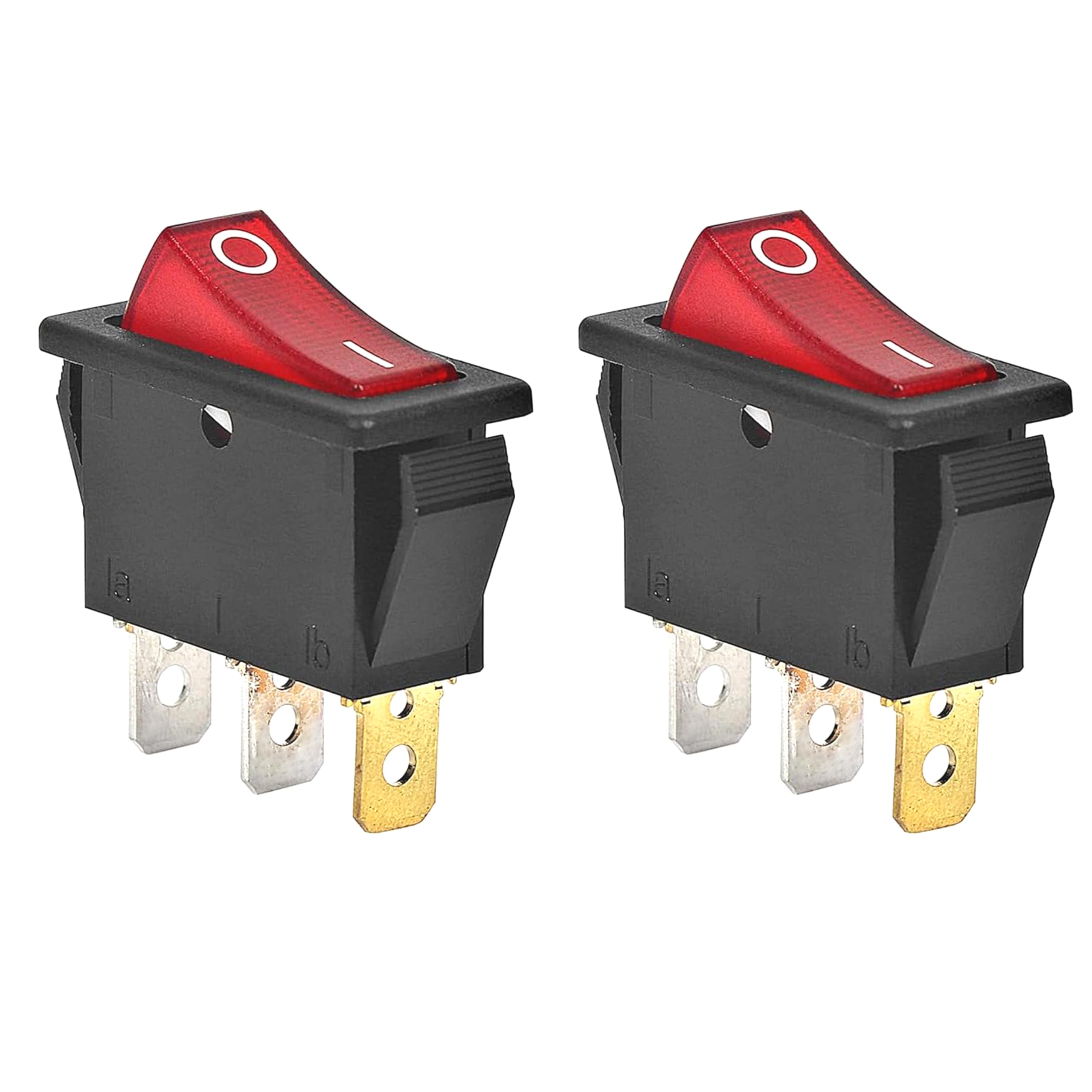 2 Pack 120927-24 On Off 120 Volt 3 Prong Plug Rocker Switch Lighted for Electric Fireplaces FMI Desa 29-159-1 Heater Switch 28785