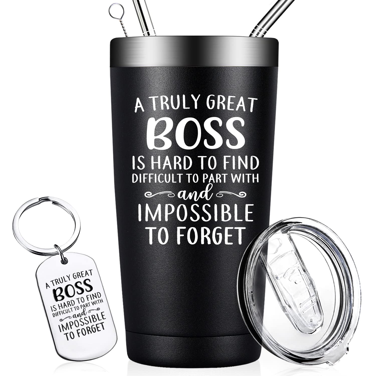 DOEARTE Bosses Day Gifts - Boss Gifts for Men - A Truly Great Boss Is Hard to Find - Retirement, Appreciation, Christmas for Boss, Employees, Leader, Woman - Boss Tumbler 20oz