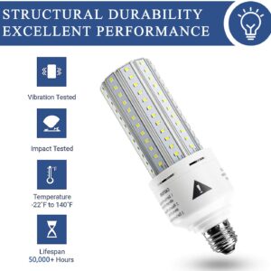 ZP 2 Pack Led Light Bulb 500W Equivalent 7500 Lumen 5000K E26/E27 Medium Base 60W led Bulb for Outdoor Indoor Lamp Area Garage Warehouse Workshop Street Backyard New Upgrade 2 Count