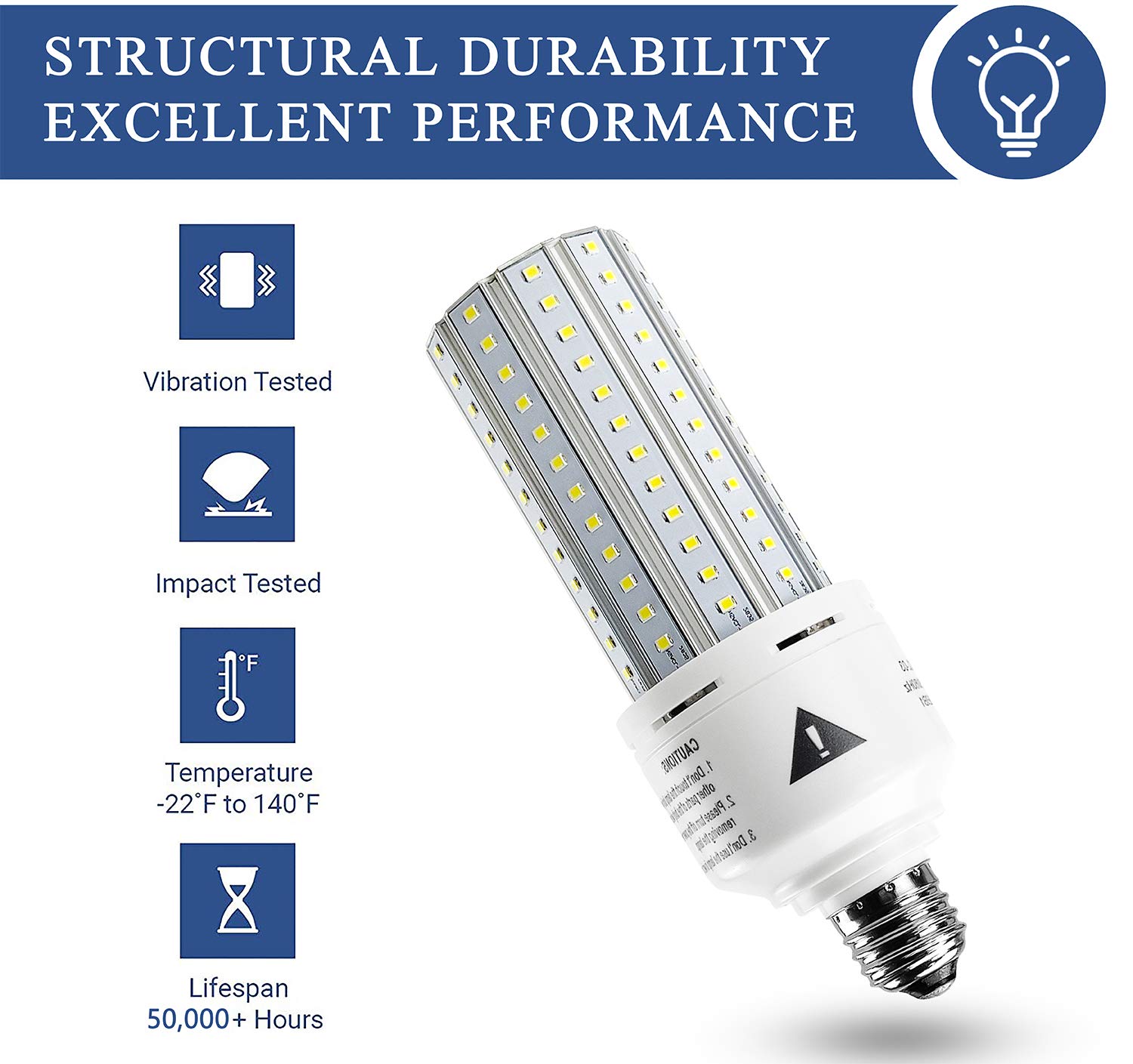 ZP 2 Pack Led Light Bulb 500W Equivalent 7500 Lumen 5000K E26/E27 Medium Base 60W led Bulb for Outdoor Indoor Lamp Area Garage Warehouse Workshop Street Backyard New Upgrade 2 Count