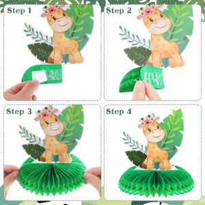 10 Pcs Two Wild Birthday Party Decorations Safari Table Centerpiece Jungle 2nd Animals Safari Centerpieces for Tables Animals 3D Table Decor for Boy Girl Safari Birthday Baby Shower Party Supplies