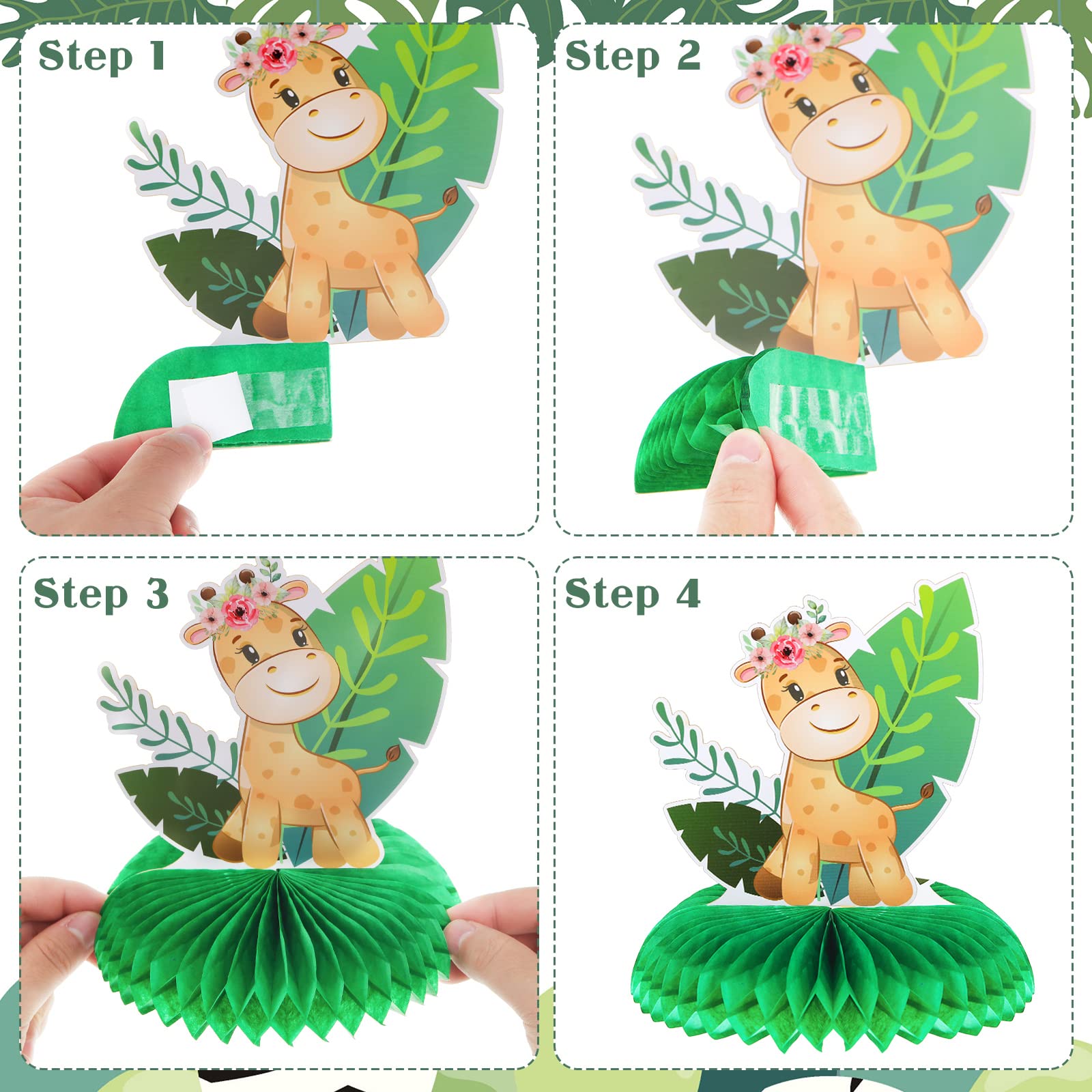 10 Pcs Two Wild Birthday Party Decorations Safari Table Centerpiece Jungle 2nd Animals Safari Centerpieces for Tables Animals 3D Table Decor for Boy Girl Safari Birthday Baby Shower Party Supplies