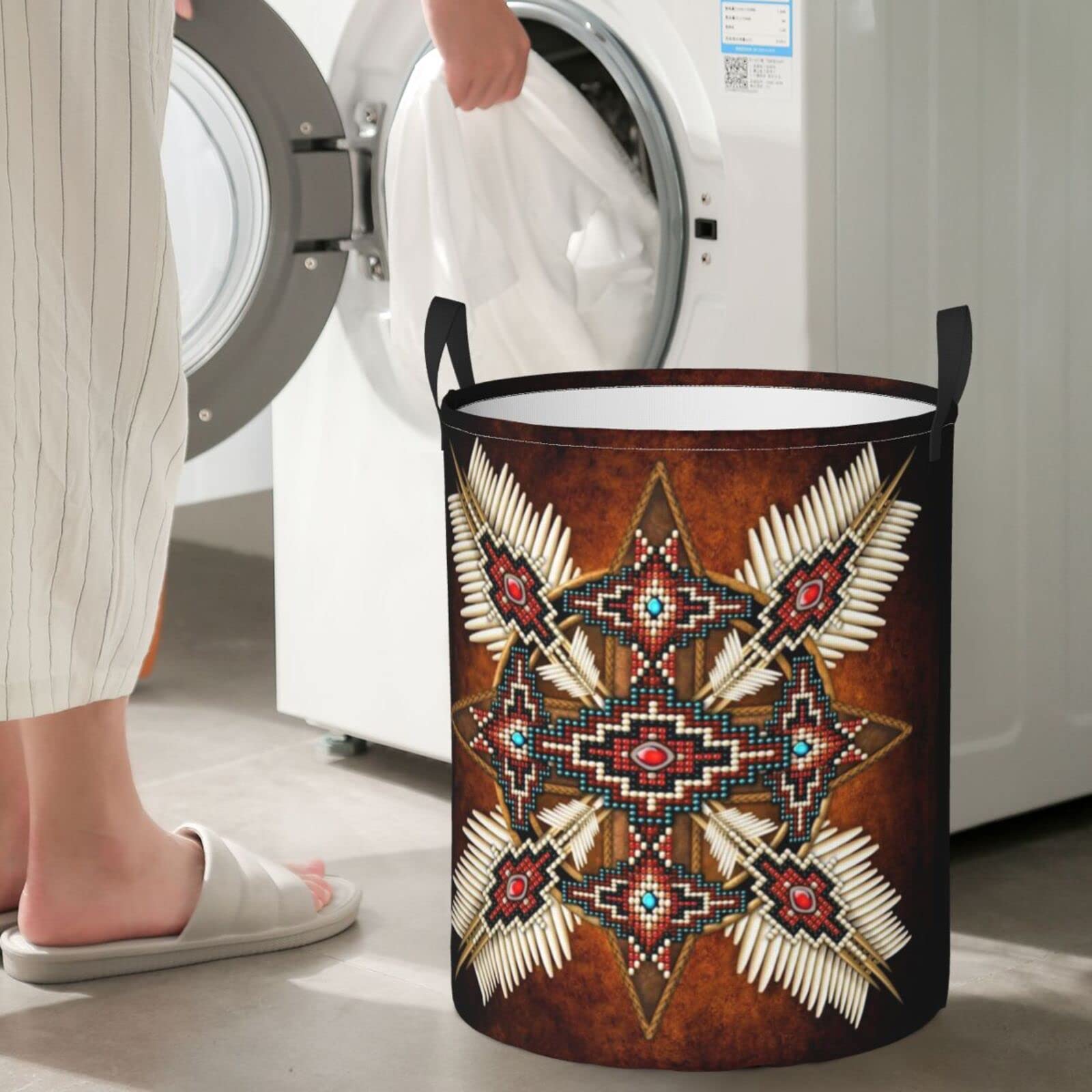 Native American Laundry Hamper Native Laundry Baskets Large Clothes Hampers Dirty Clothes Storage Hamper Bag