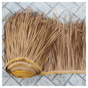 nakan artificial mexican tiki bar palm thatch rolls, 50cm 19.6'' wide straw thatch roofing for tiki bar huts patio umbrella cover garden gazebos decorati(size:0.5x4m/1.6x13ft,color:natural)