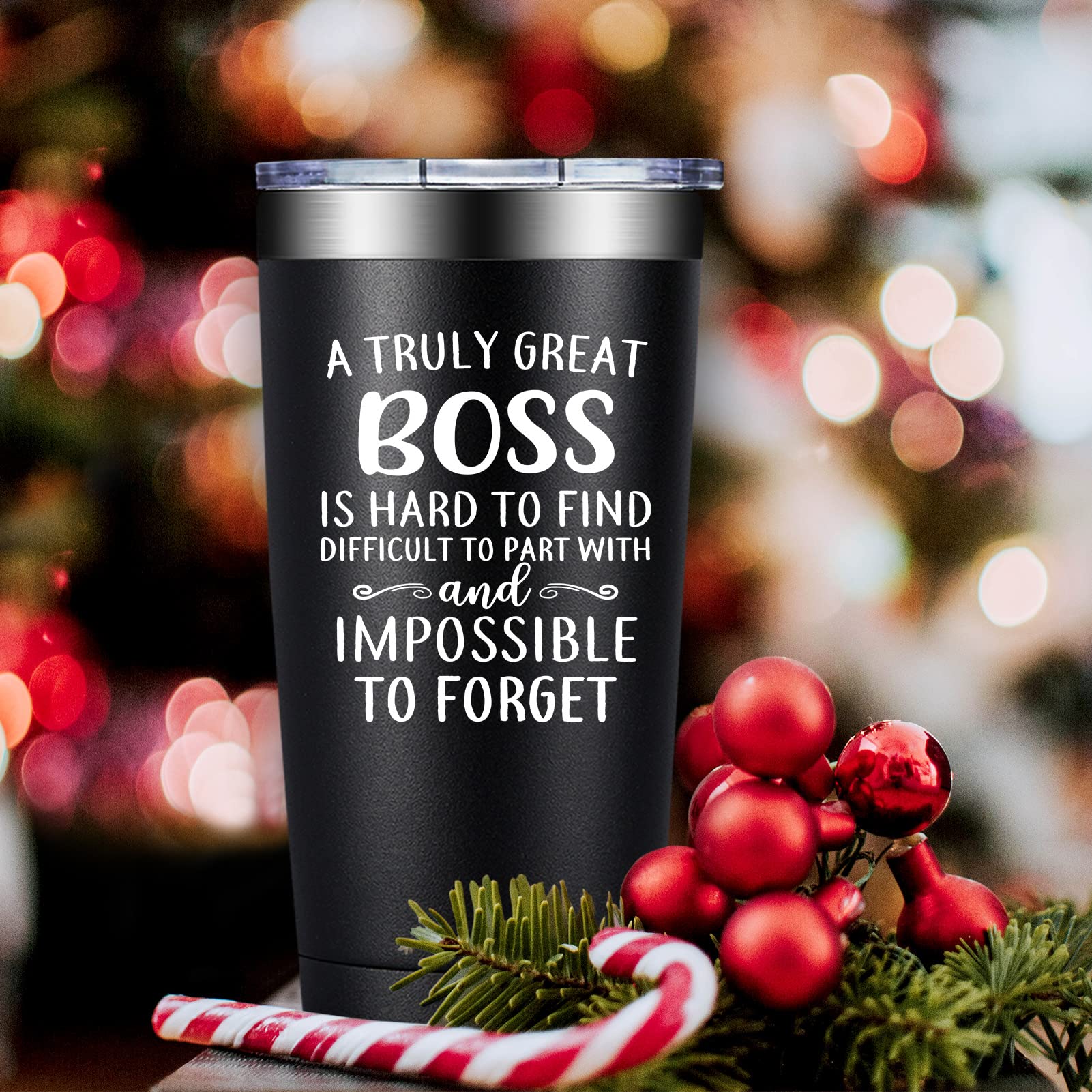 DOEARTE Bosses Day Gifts - Boss Gifts for Men - A Truly Great Boss Is Hard to Find - Retirement, Appreciation, Christmas for Boss, Employees, Leader, Woman - Boss Tumbler 20oz