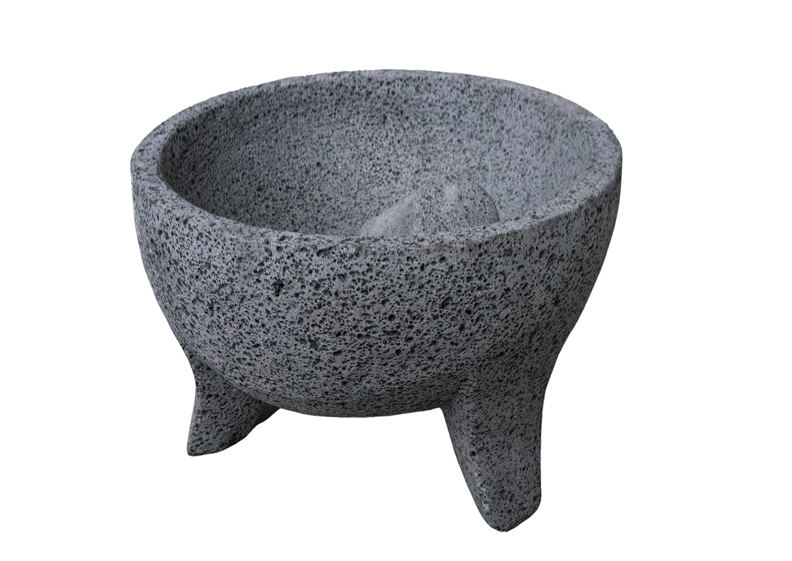 CEMCUI Volcanic Stone Molcajete Capacity for 4 Litres of Sauce