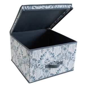 Laura Ashley Non-Woven Jumbo Storage Box | Dimensions: 16"x 16"x 10" | Foldable | Closet Organization | Parterre