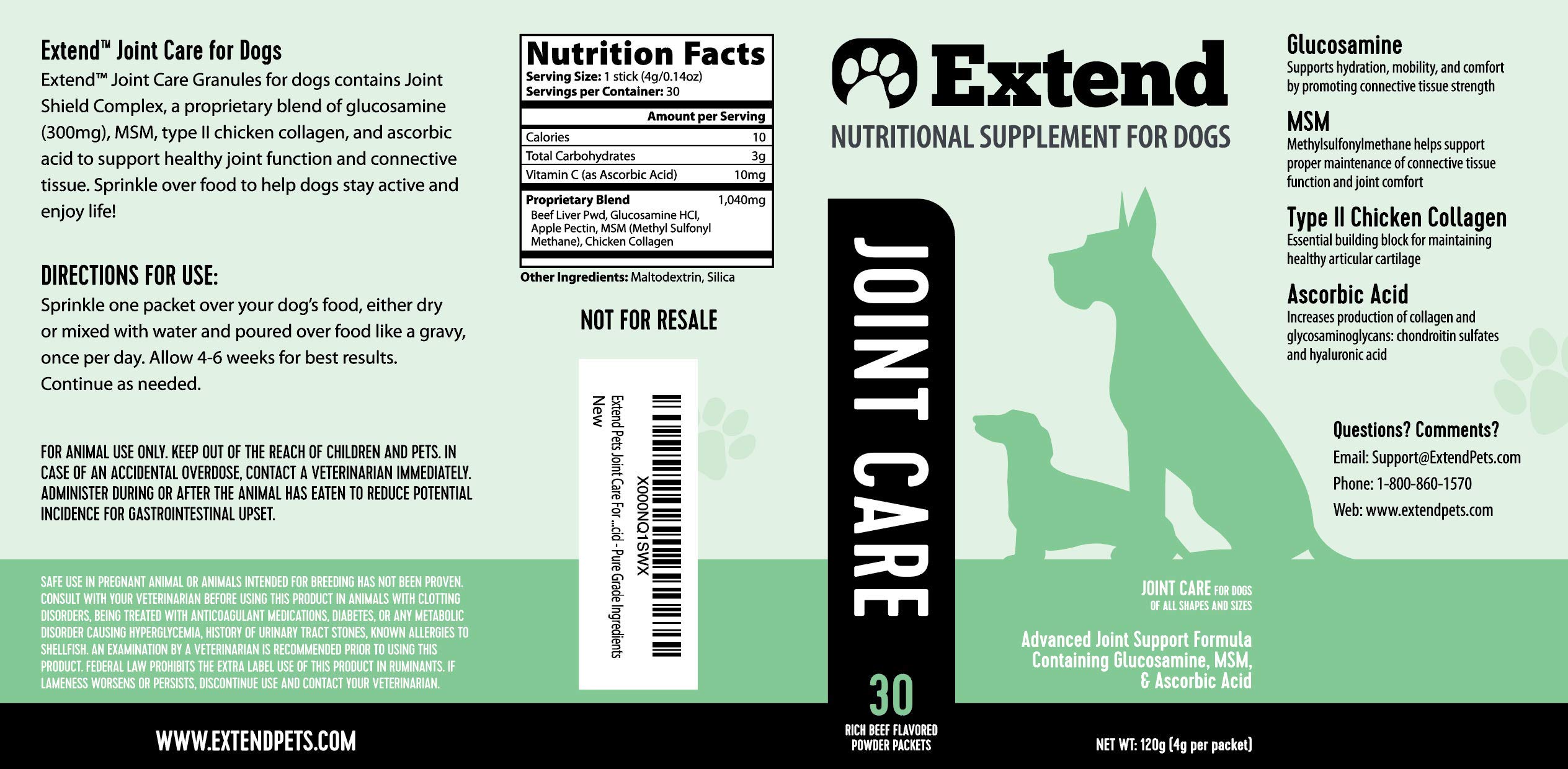 Extend - Joint Care and Probiotic for Dogs. Combo Special!