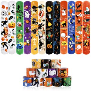 jdsty 48 pcs halloween slap bracelets halloween toys for kids girls boys halloween party favors halloween treat bags gifts…