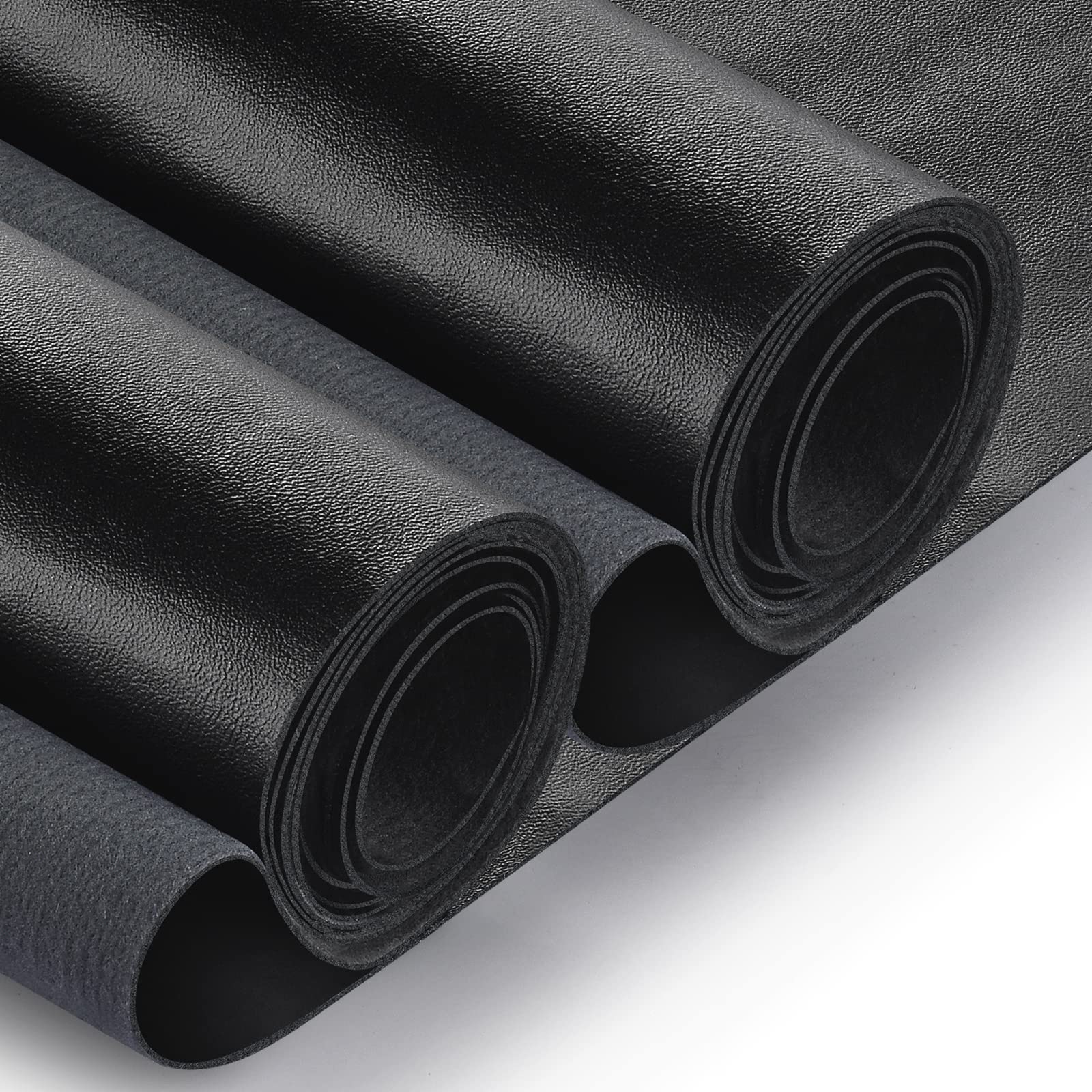 PU Fabric Leather 2 Yards 58" x 72", 0.9mm Thick Faux Synthetic Leather Material Sheets for Upholstery Crafts, DIY Sewings, Sofa, Handbag, Hair Bows Decorations (Black_Smooth Surface_2 Yards)