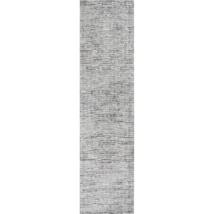 nuLOOM 2' x 14' Performance Indoor Area Rug, Non-Shed, Power Loomed High-Traffic Area Rug for Living Room, Bedroom, Home, Sherill Grey