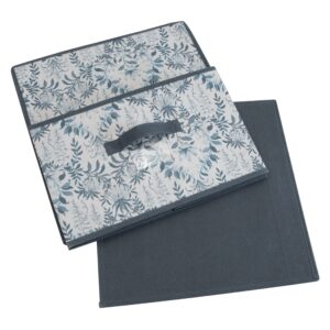 Laura Ashley Non-Woven Jumbo Storage Box | Dimensions: 16"x 16"x 10" | Foldable | Closet Organization | Parterre