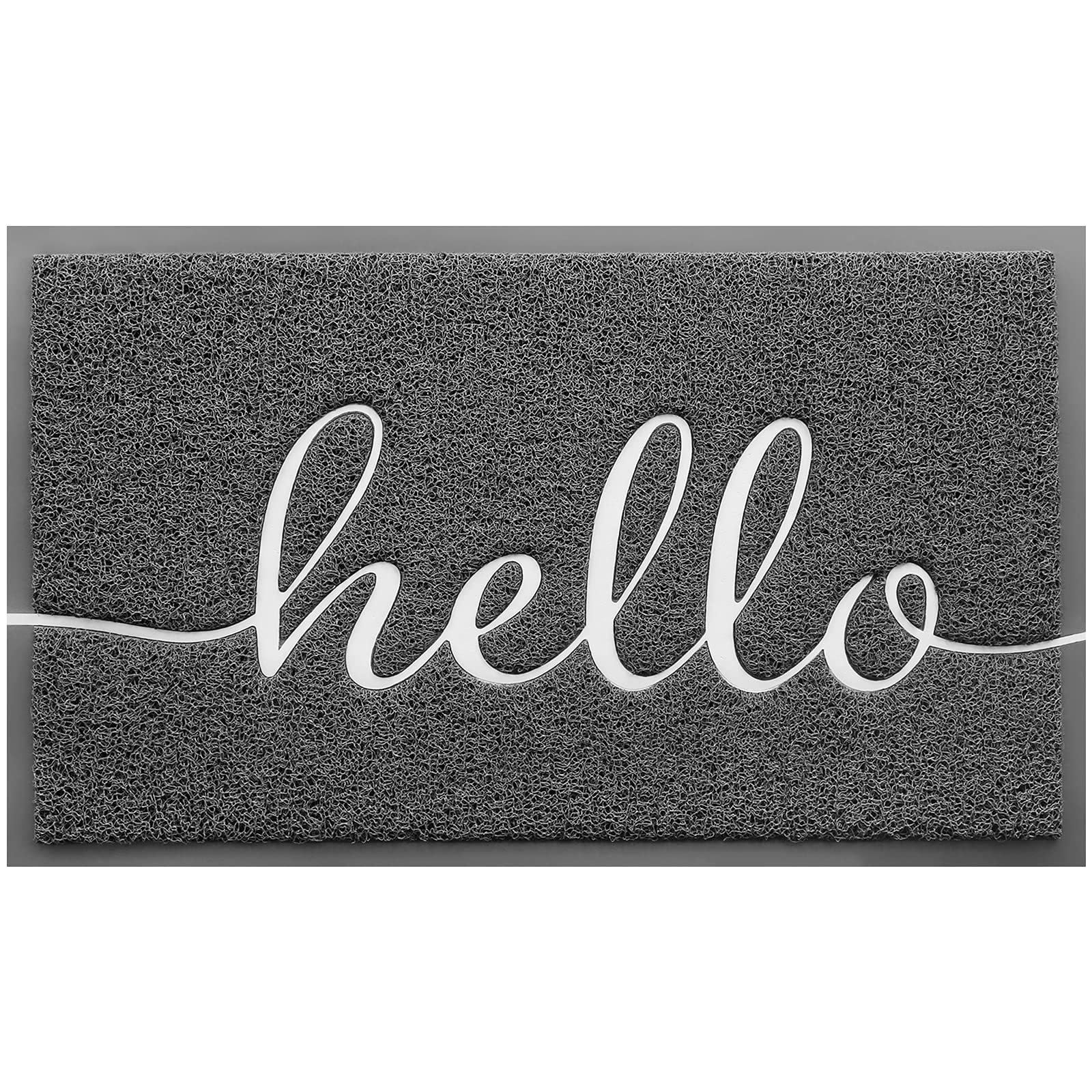 BeneathYourFeet Door Mat (36"x24",Dark Grey), Welcome Mat Low Profile Floor Mat Front Doormat Outdoor Door Rug Non Slip Rugs for Entryway, Patio, High Traffic Areas