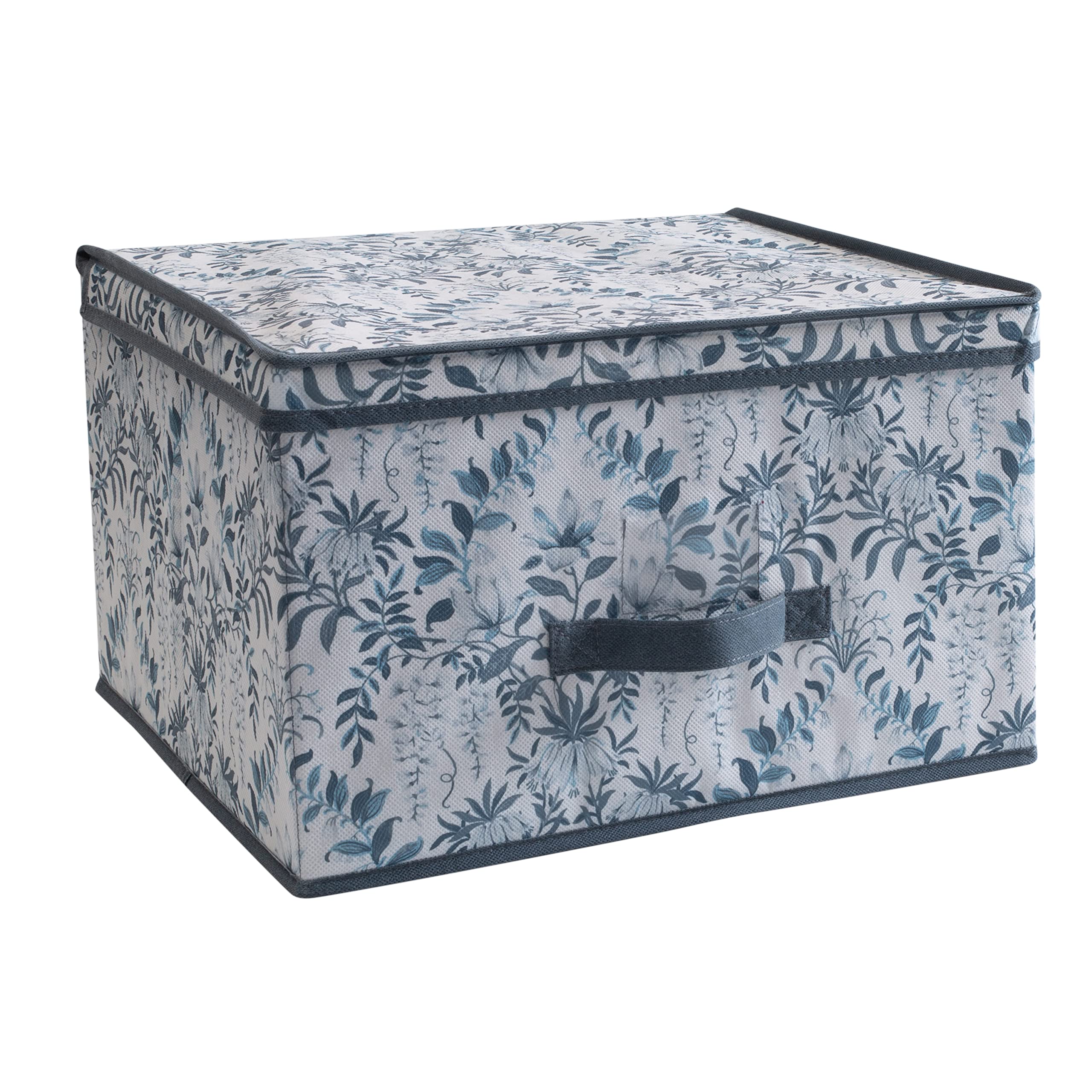 Laura Ashley Non-Woven Jumbo Storage Box | Dimensions: 16"x 16"x 10" | Foldable | Closet Organization | Parterre