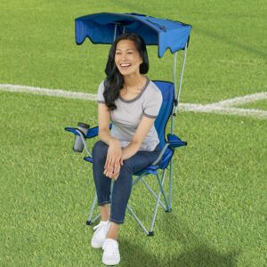 Folding Chair with Cover - Beach Chair with Canopy Shade