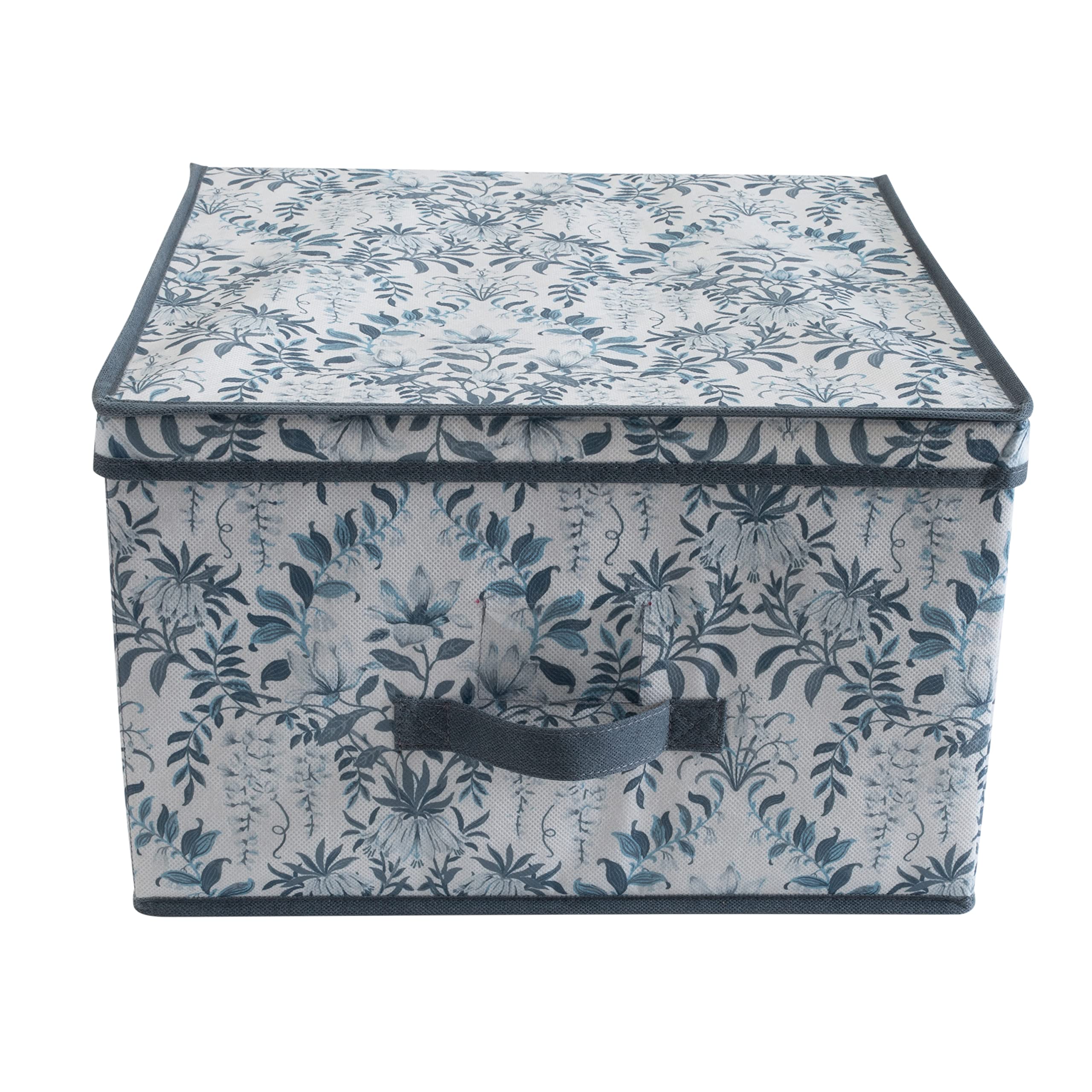 Laura Ashley Non-Woven Jumbo Storage Box | Dimensions: 16"x 16"x 10" | Foldable | Closet Organization | Parterre