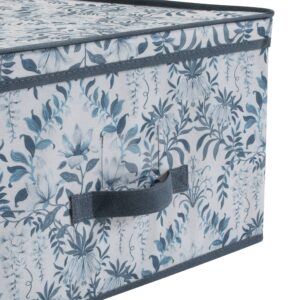 Laura Ashley Non-Woven Jumbo Storage Box | Dimensions: 16"x 16"x 10" | Foldable | Closet Organization | Parterre