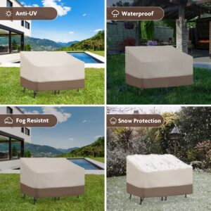 HERA'S PALACE Waterproof Outdoor Bench Cover, 600D Heavy Duty Outdoor Sofa Cover, Windproof & Anti-UV, Patio Furniture Covers for Loveseat, 89 x 34 x 33 inches