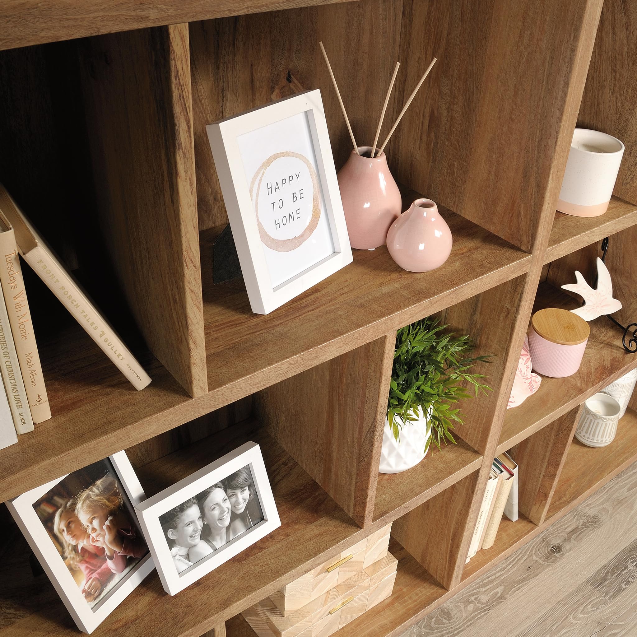 Sauder Horizontal Bookcase, Sindoori Mango Finish