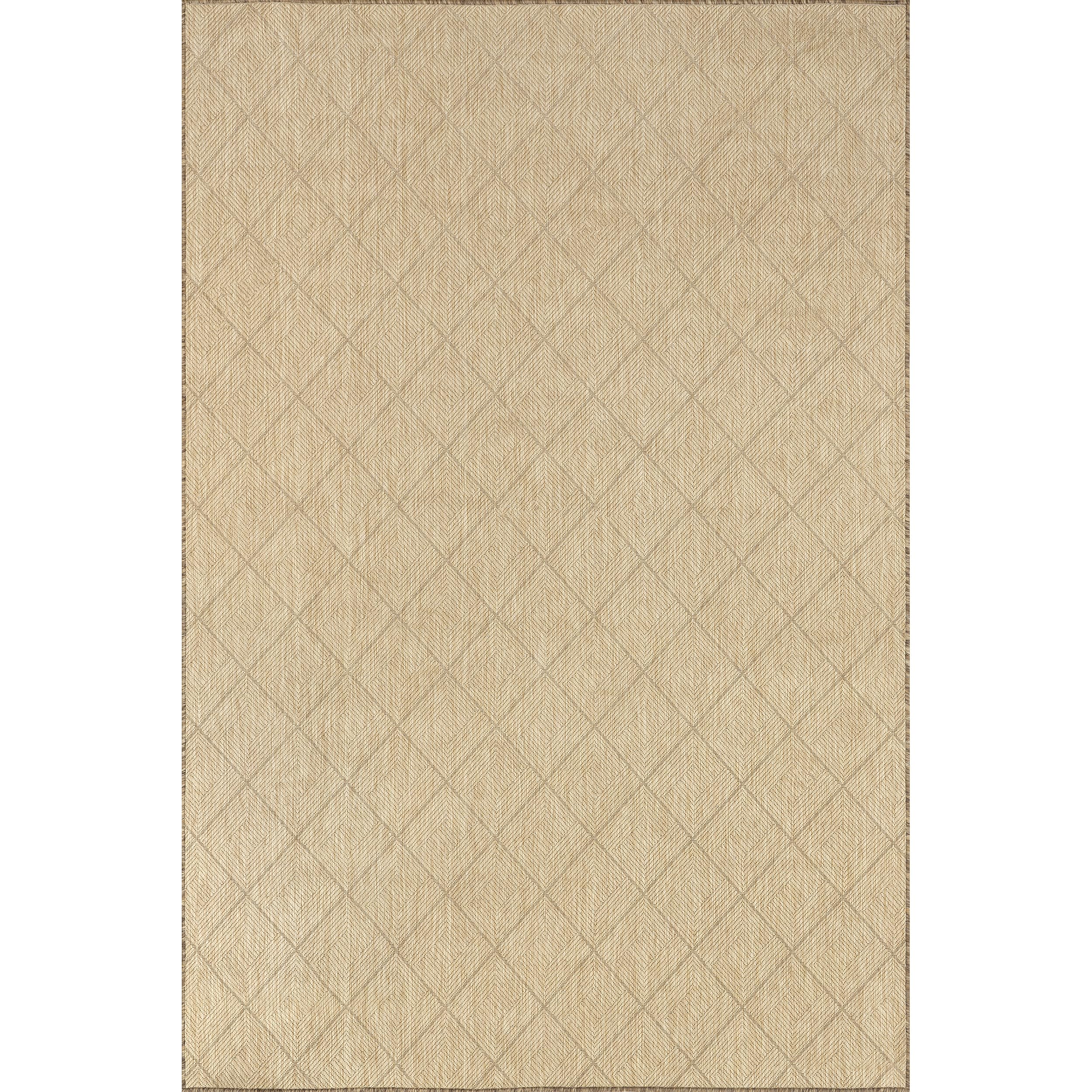 nuLOOM 7' x 9' Outdoor Performance Area Rug, Stain Resistant, Weather Resistant, High Traffic, Patio, Balcony, Outside, Ray Brown