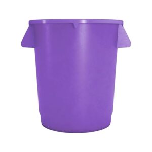 SPARTA Bronco Waste Container Trash Container, Round Trash Bin for Disposal, 10 Gallons, Purple, (Pack of 6)