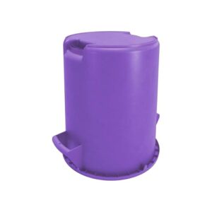 SPARTA Bronco Waste Container Trash Container, Round Trash Bin for Disposal, 10 Gallons, Purple, (Pack of 6)