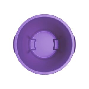 SPARTA Bronco Waste Container Trash Container, Round Trash Bin for Disposal, 10 Gallons, Purple, (Pack of 6)