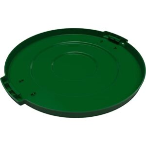 SPARTA Bronco Trash Can Lid, Round Waste Container Cover, Polyethylene, 10 Gallons, Green, (Pack of 6)